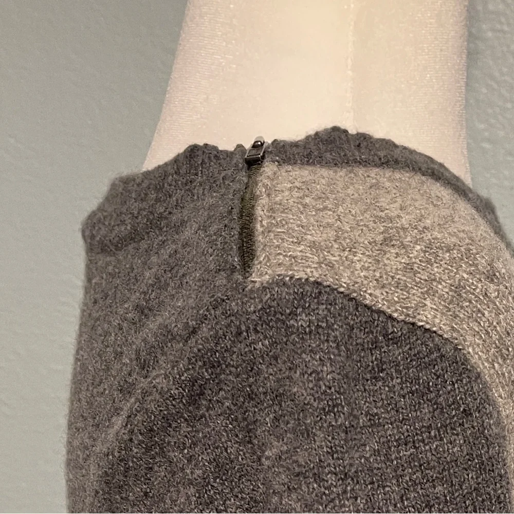 J Crew 1/4 Zip Sweater Men Size Medium Gray Slim 100% Merino Wool Casual Preppy